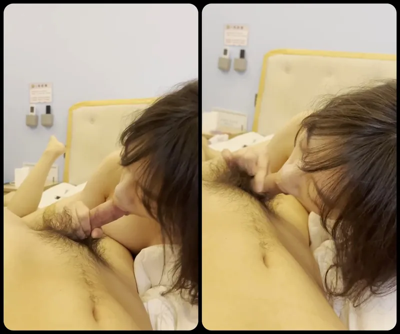 Con ghệ ngoan liếm láp thằng nhỏ bự của anh